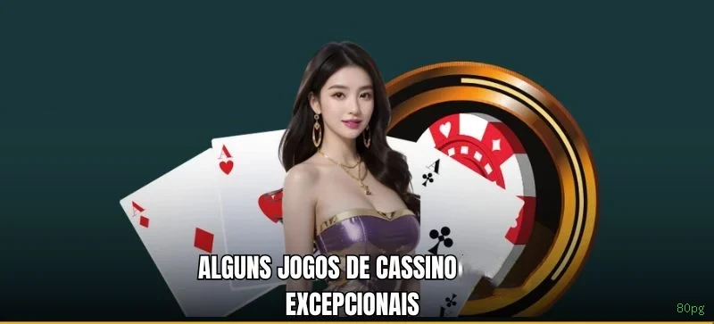 Imagem promocional do cassino online da 80pg mostrando jogos ao vivo